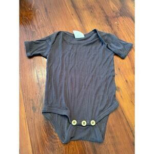 Kate Quinn Charcoal grey ribbed one piece 3-6 months VGUC